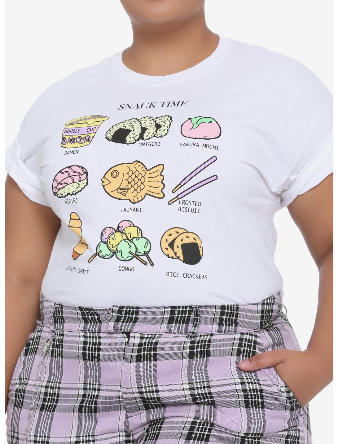 Kawaii Snack Time Boyfriend Fit Girls T-Shirt Plus Size, MULTI, hi-res