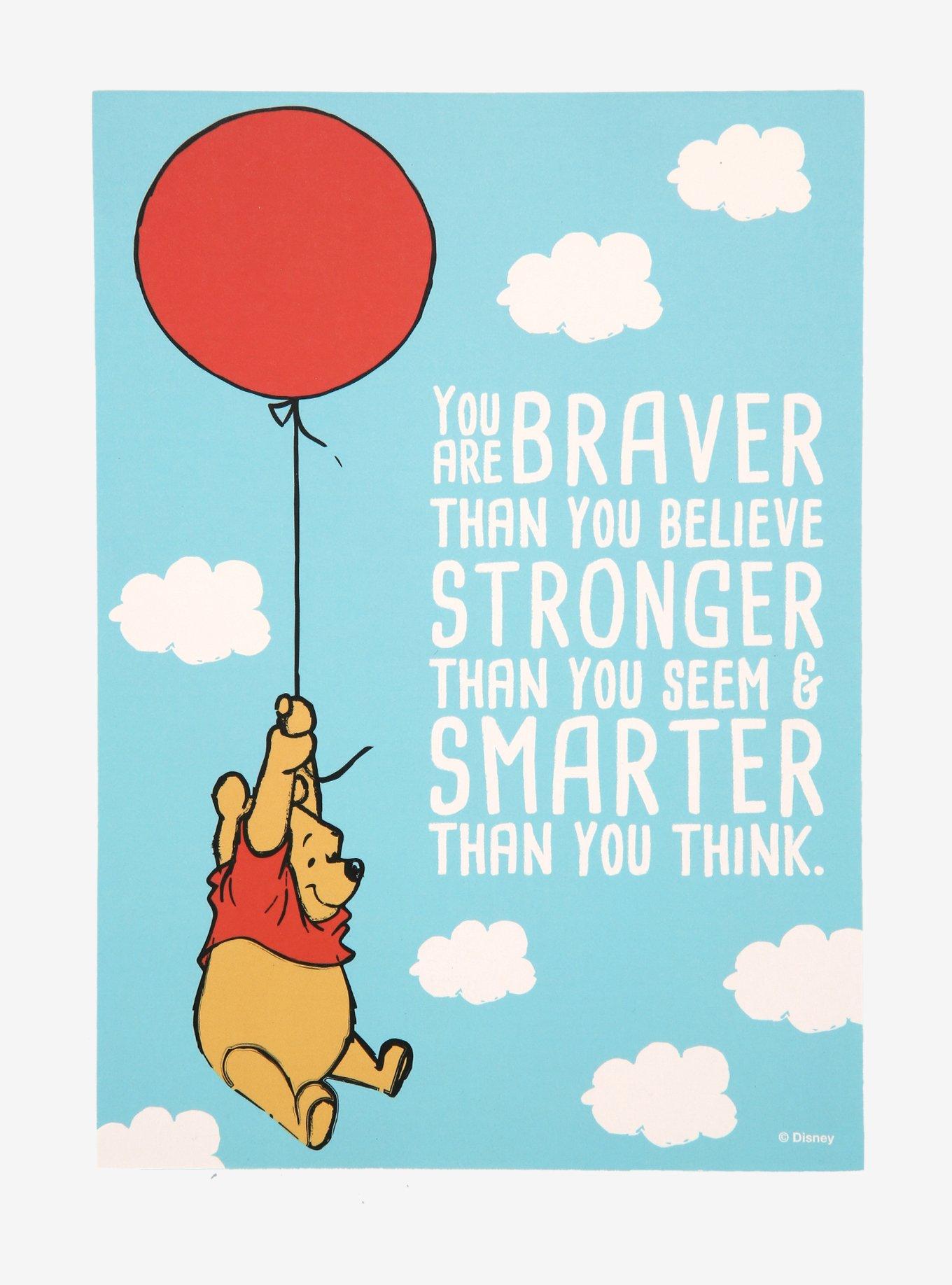 Disney Winnie The Pooh Braver Wood Block Art, , hi-res