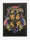 Harry Potter Hogwarts Neon Crest Wood Block Art, , hi-res