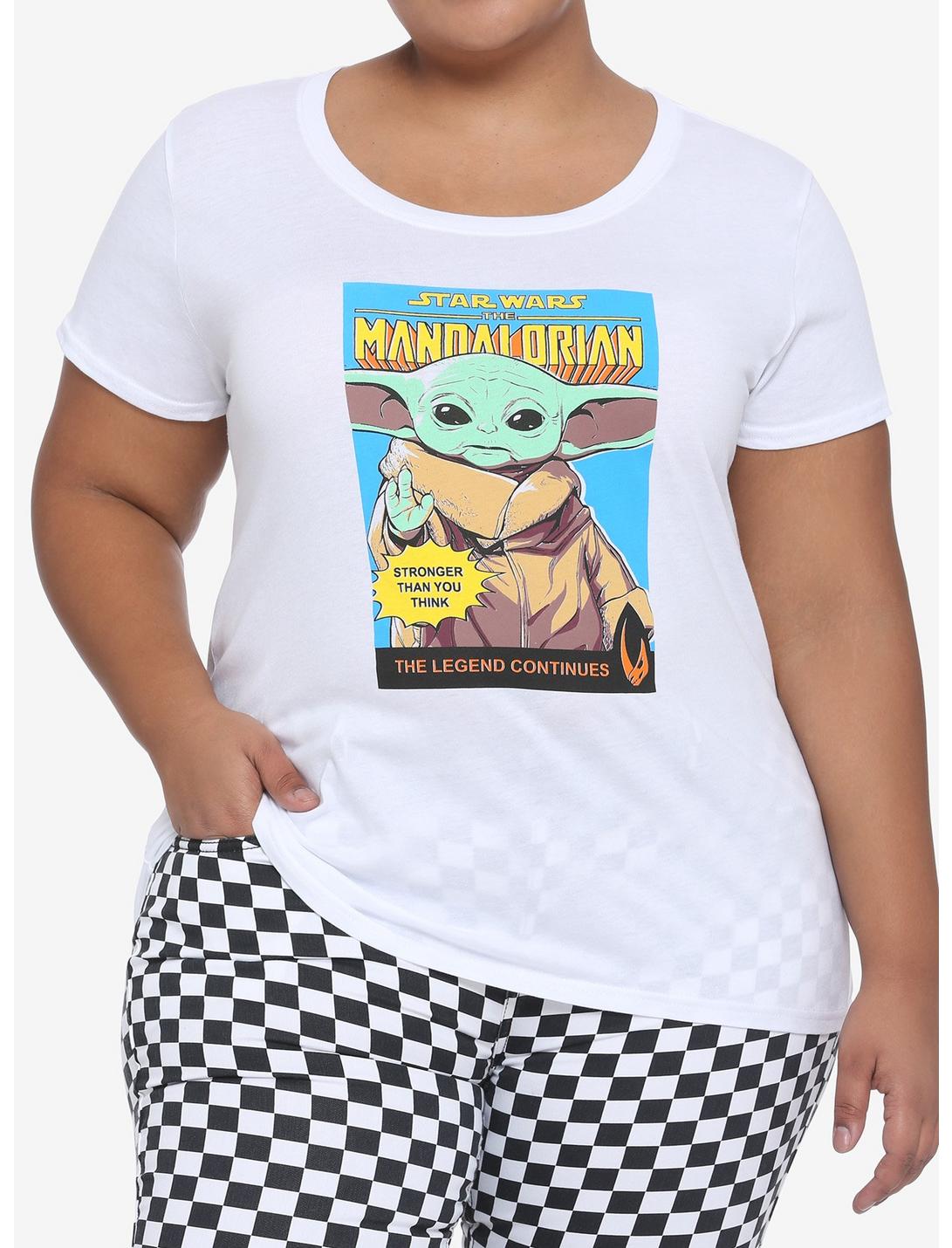 Star Wars The Mandalorian Comic Book Cover Girls Ringer T-Shirt Plus Size, MULTI, hi-res