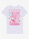Hello Kitty Strawberry Milk Boyfriend Fit Girls T-Shirt, PINK, hi-res