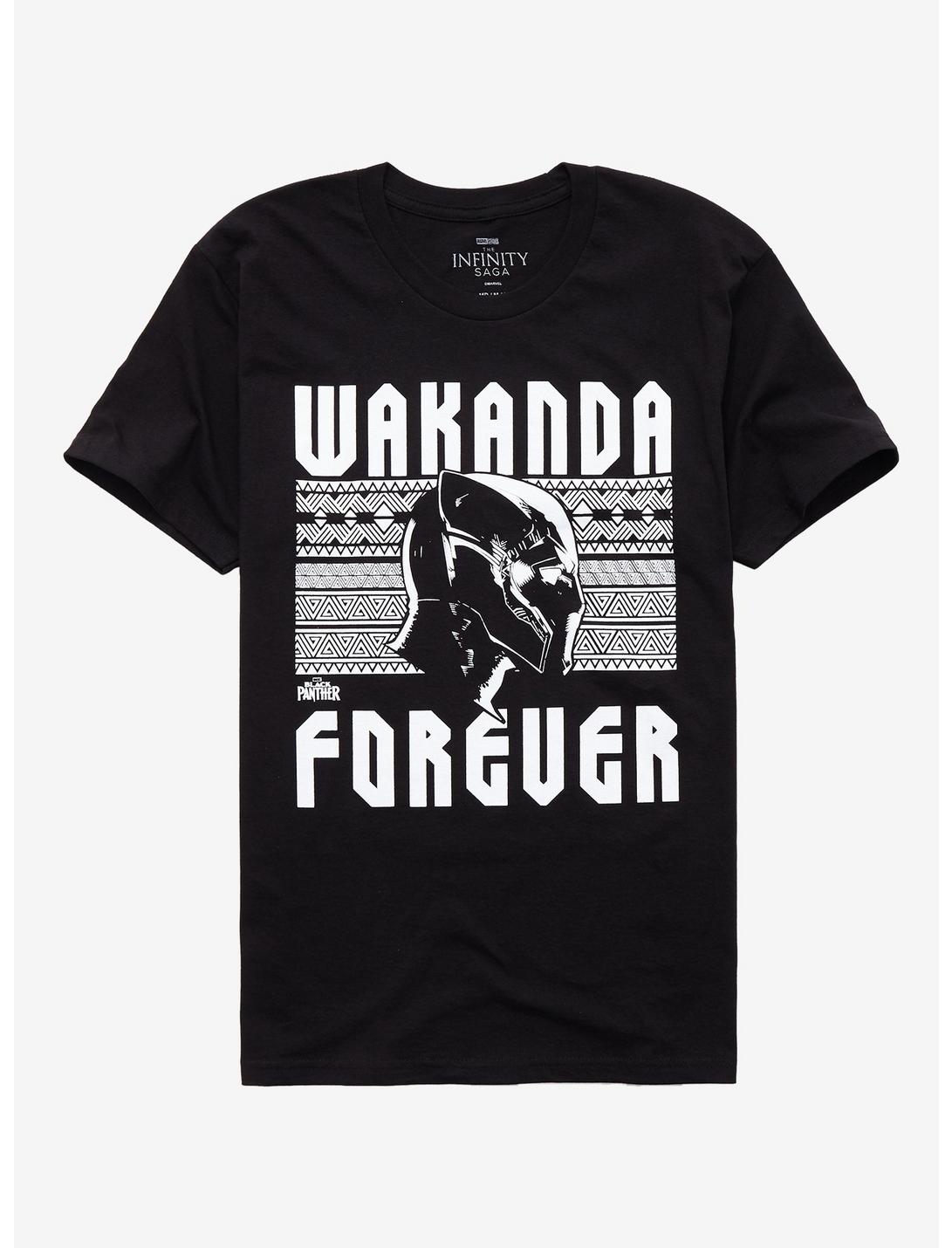 Marvel Black Panther Wakanda Forever Mask T-Shirt, BLACK, hi-res