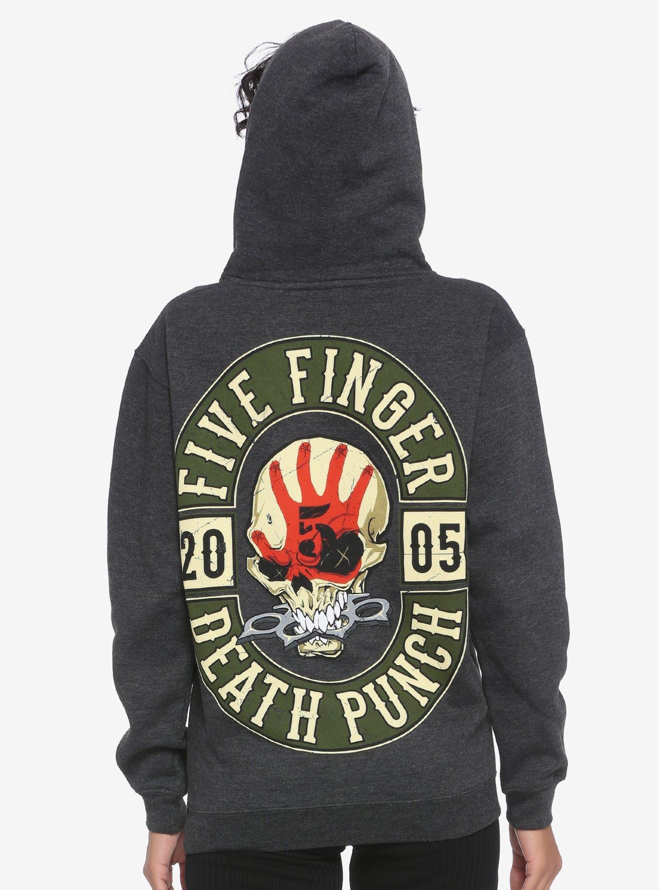 Five Finger Death Punch Demon Inside Girls Hoodie, GREY, hi-res