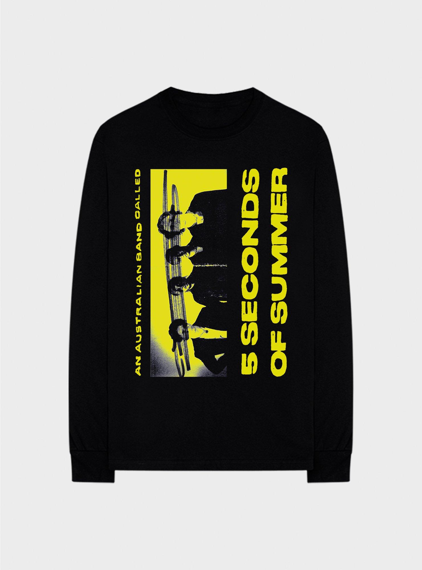 5 Seconds Of Summer Group Girls Long-Sleeve T-Shirt, BLACK, hi-res