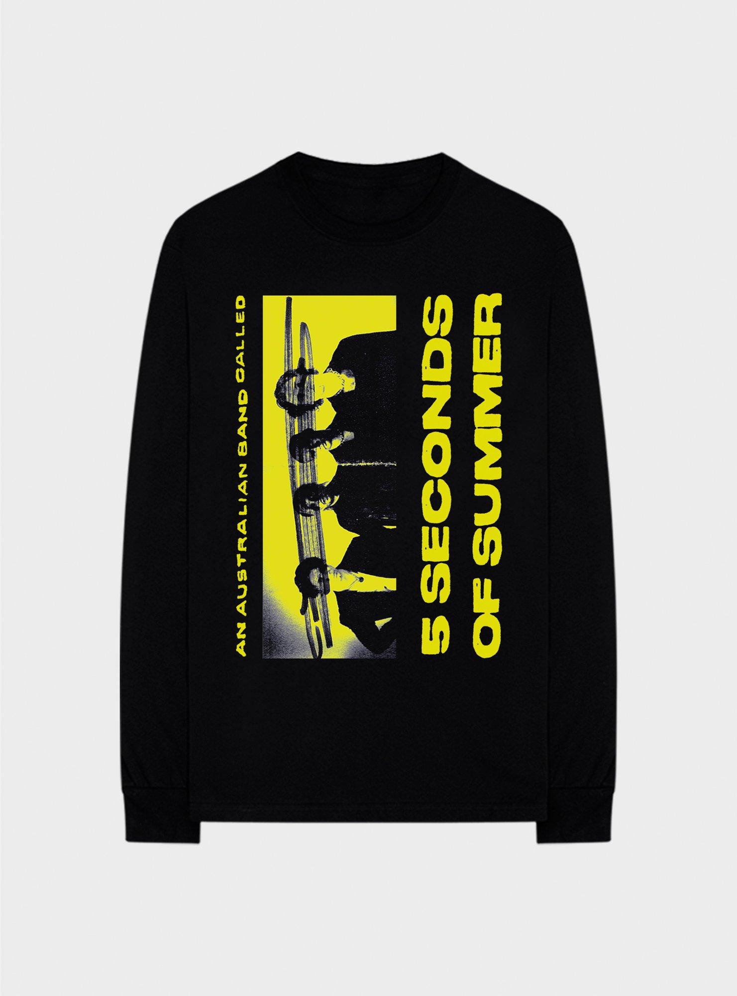 5 Seconds Of Summer Group Girls Long-Sleeve T-Shirt, BLACK, hi-res