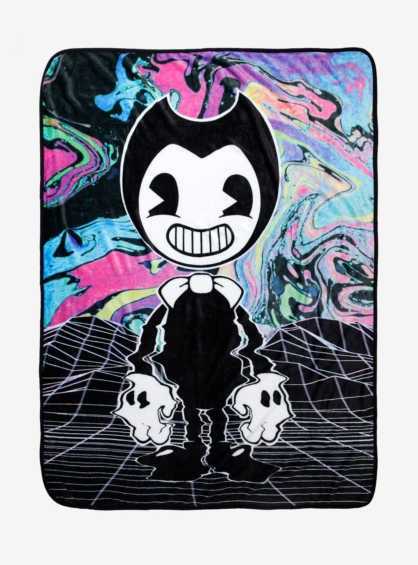 Bendy And The Ink Machine Neon Marble Throw Blanket Hot Topic