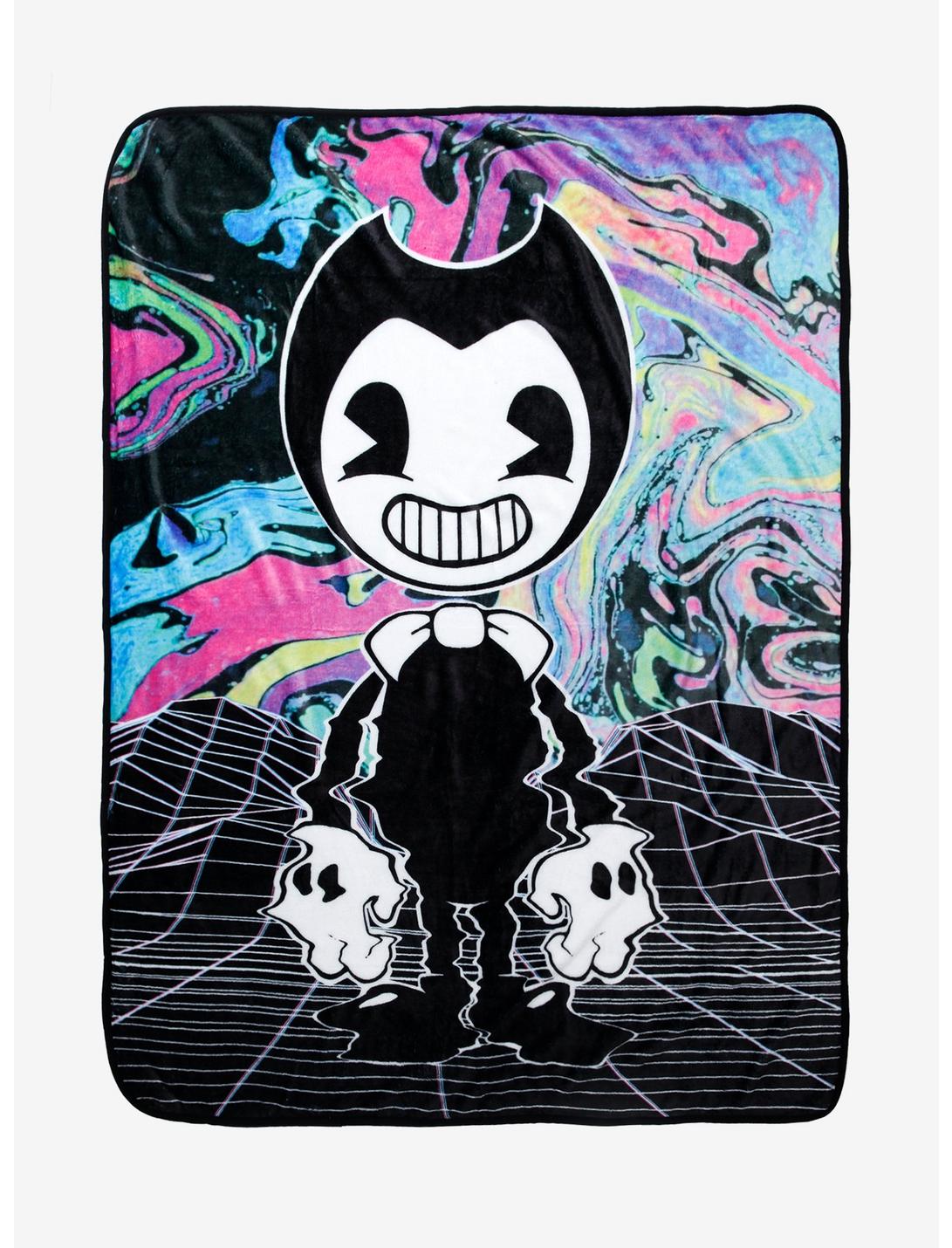 Bendy And The Ink Machine Neon Marble Throw Blanket, , hi-res