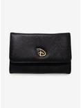 Disney Signature D Logo Gold Black Vegan Leather Foldover Wallet, , hi-res