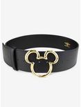 Buckle-Down Disney Mickey Mouse Gold Icon 1 1/2 Inch Belt, MULTI, hi-res