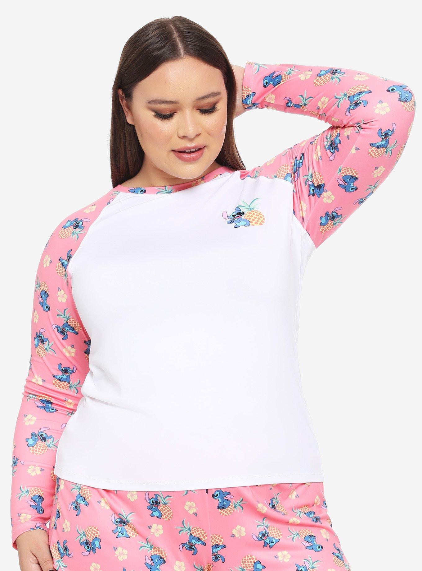 Disney Lilo & Stitch Pineapple Rash Guard Plus Size, MULTI, hi-res
