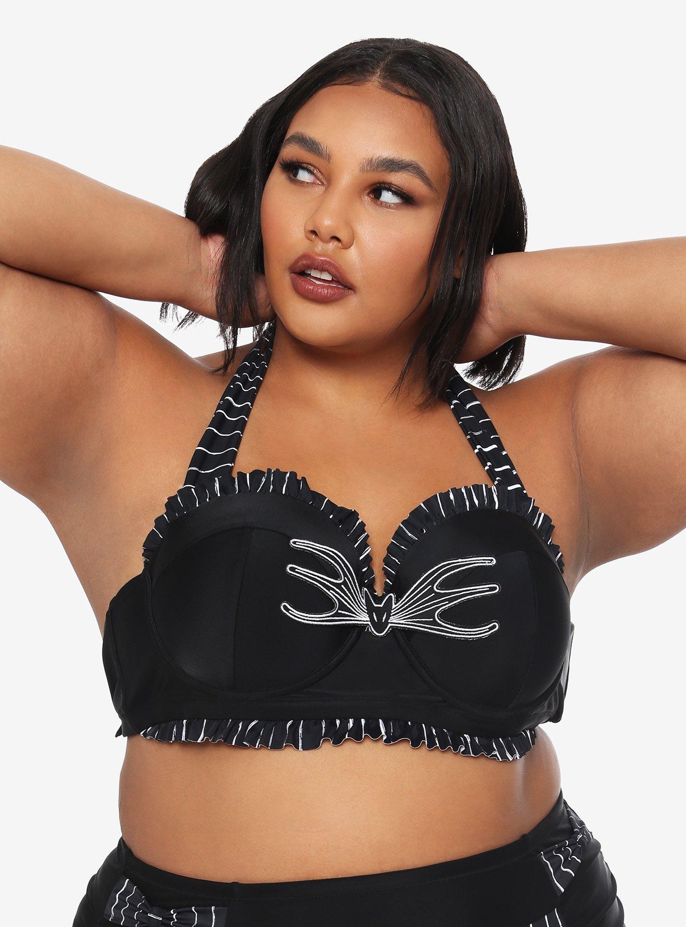 The Nightmare Before Christmas Jack Skellington Halter Swim Top Plus Size