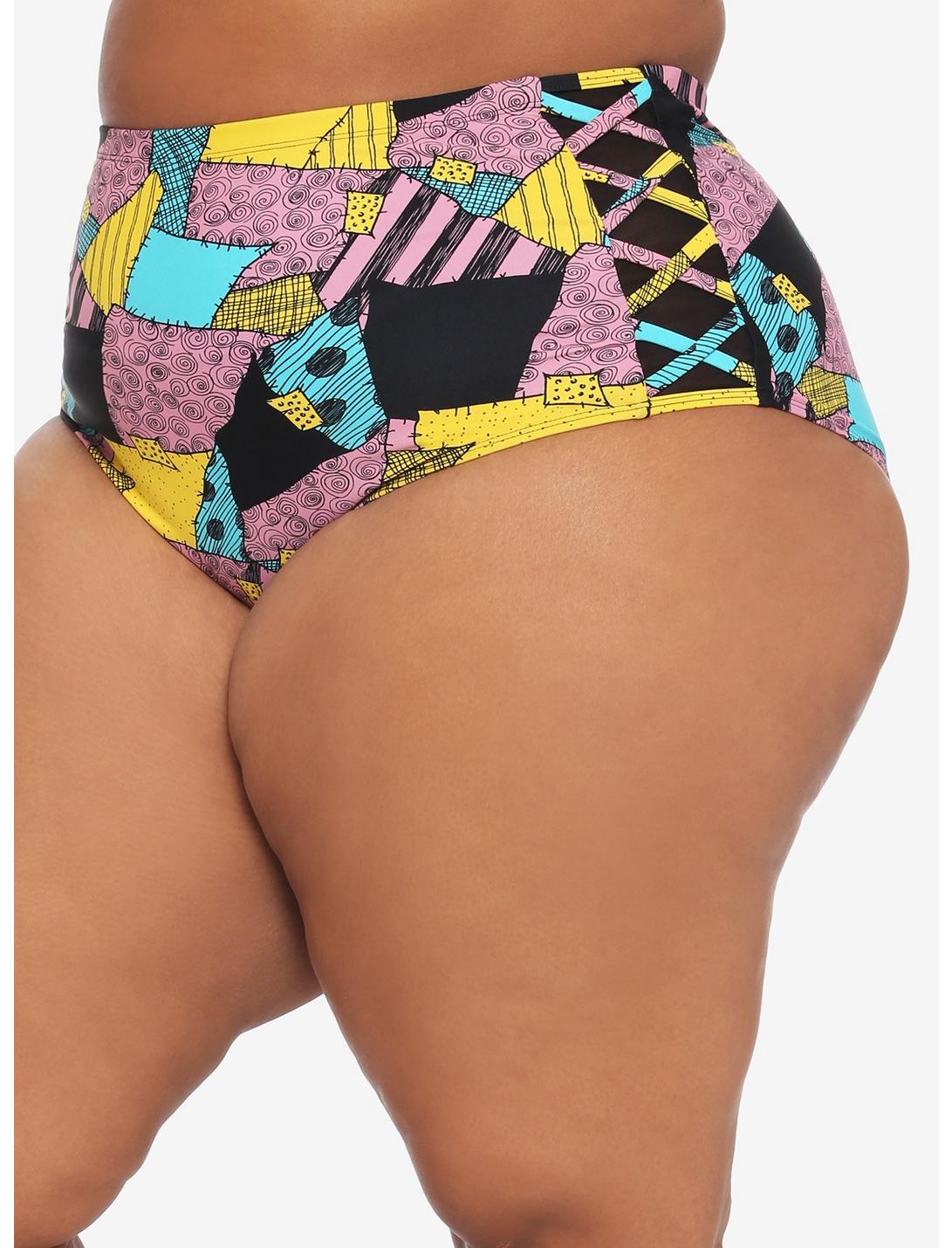 The Nightmare Before Christmas Sally High-Waisted Swim Bottoms Plus Size, MULTI, hi-res
