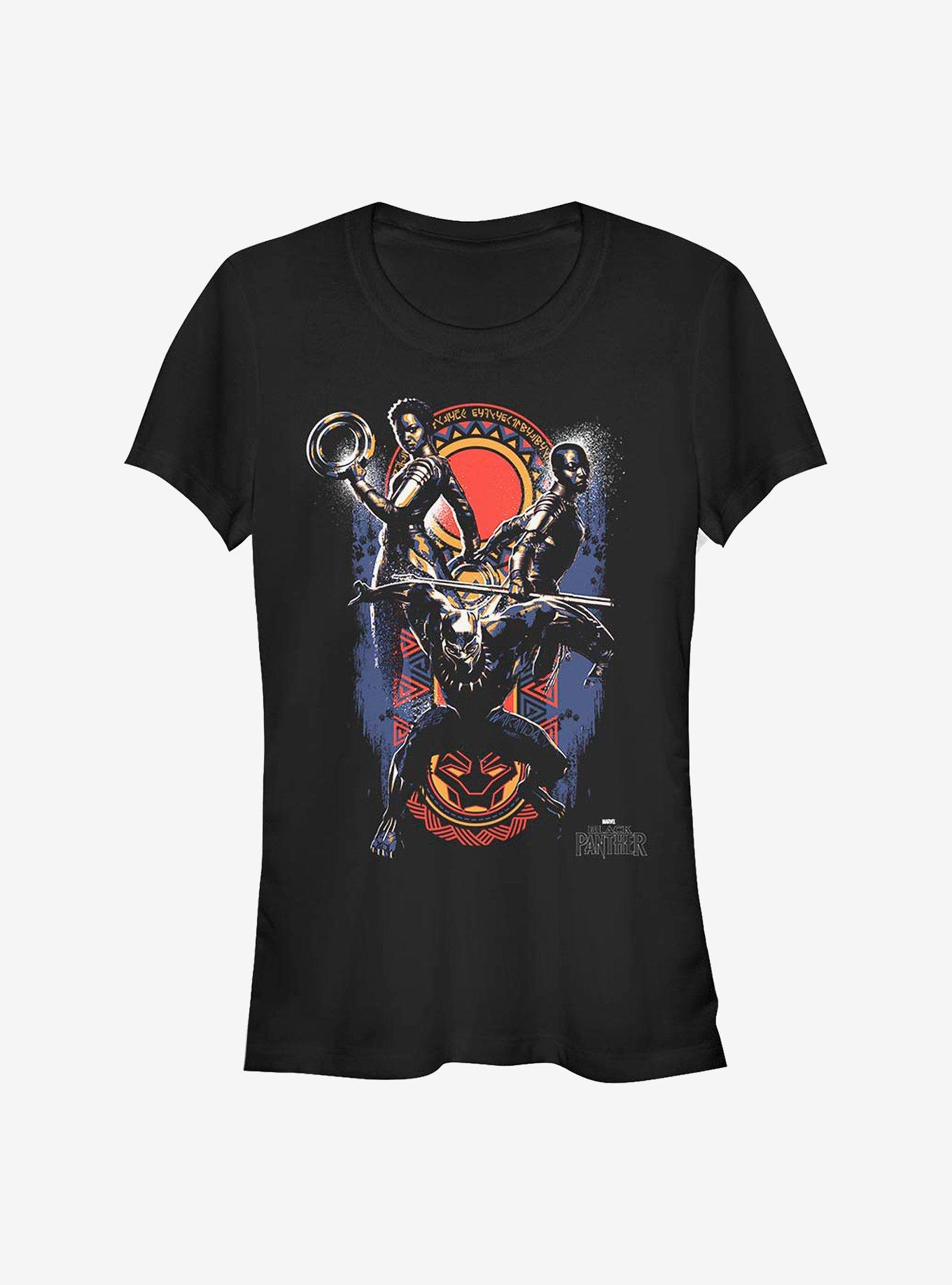 Marvel Black Panther Big Three Girls T-Shirt, BLACK, hi-res