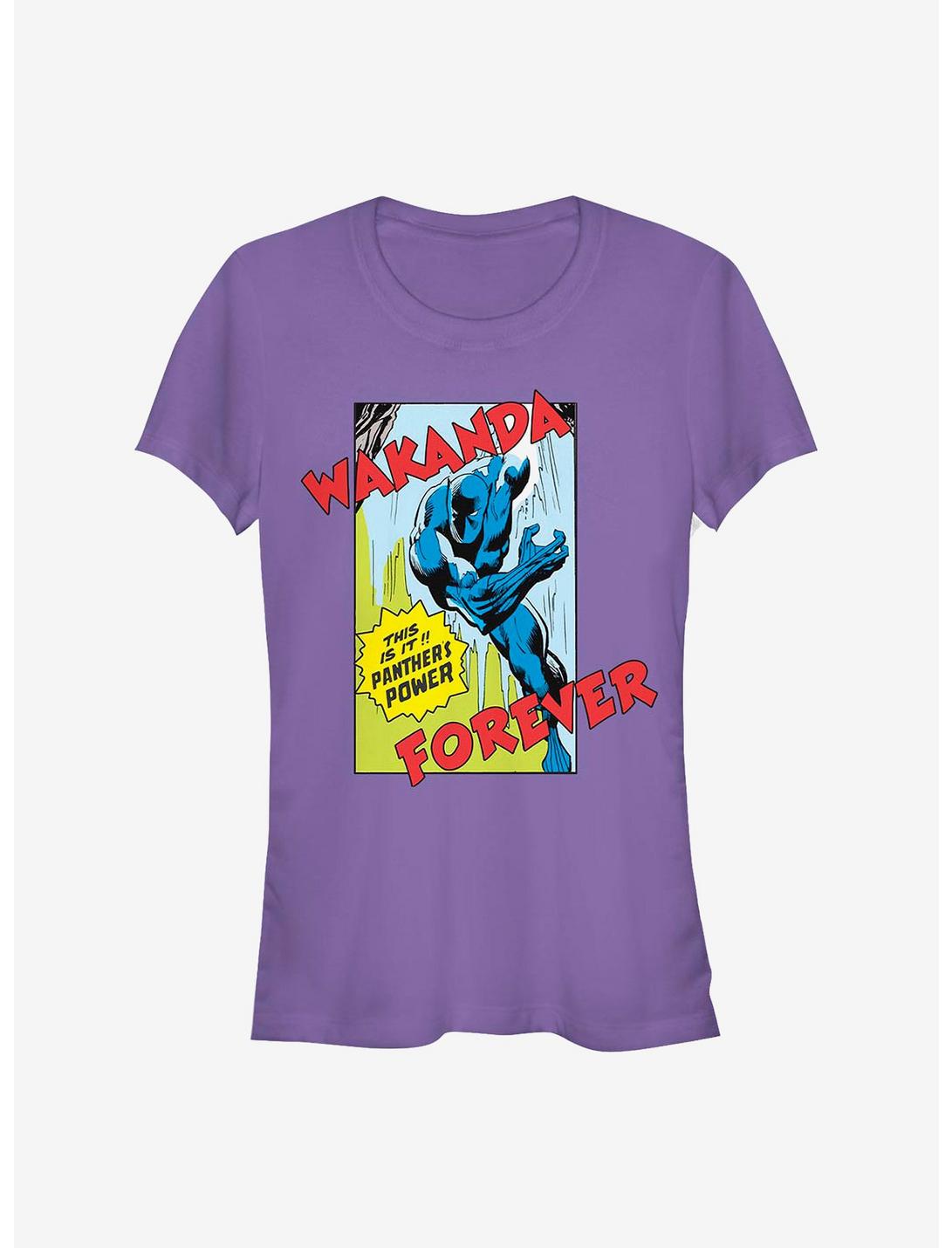 Marvel Black Panther Comic Strip Girls T-Shirt, PURPLE, hi-res