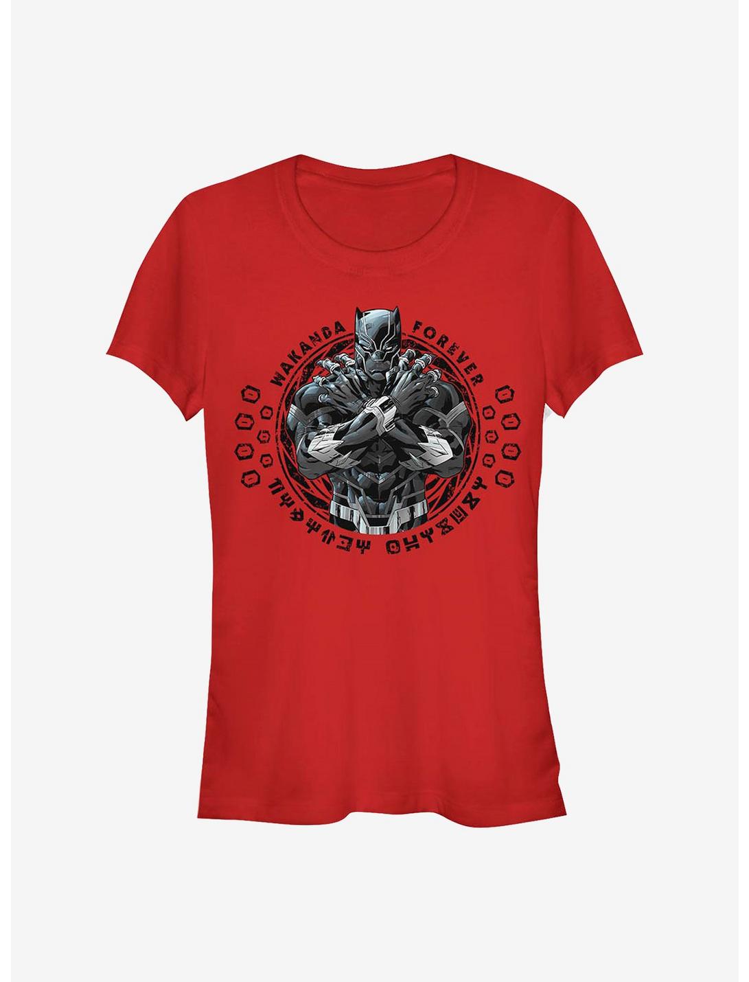 Marvel Black Panther Crossed Arms Girls T-Shirt, RED, hi-res