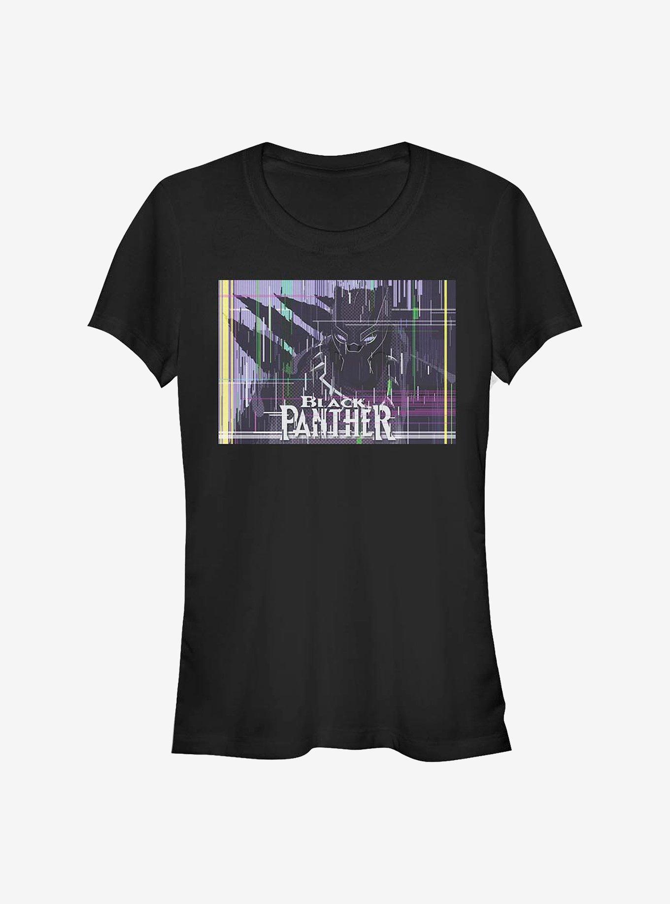 Marvel Black Panther Glitching Girls T-Shirt, BLACK, hi-res