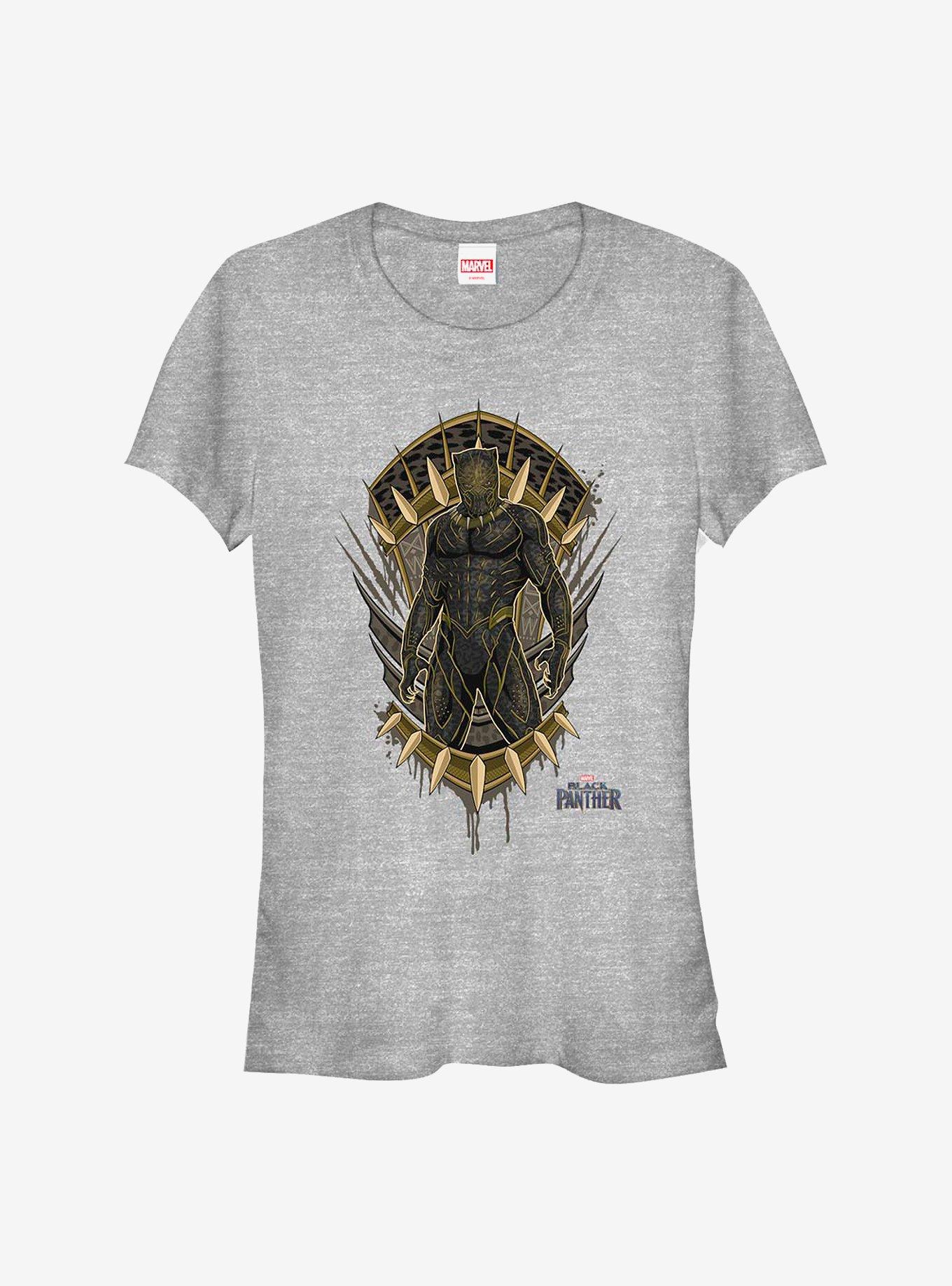 Marvel Black Panther Jaguar Crest Girls T-Shirt, ATH HTR, hi-res