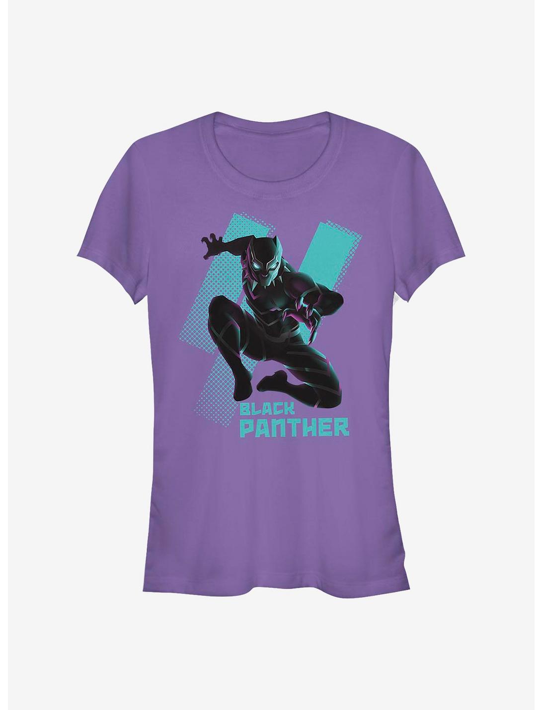 Marvel Black Panther Panther Stripes Girls T-Shirt, PURPLE, hi-res