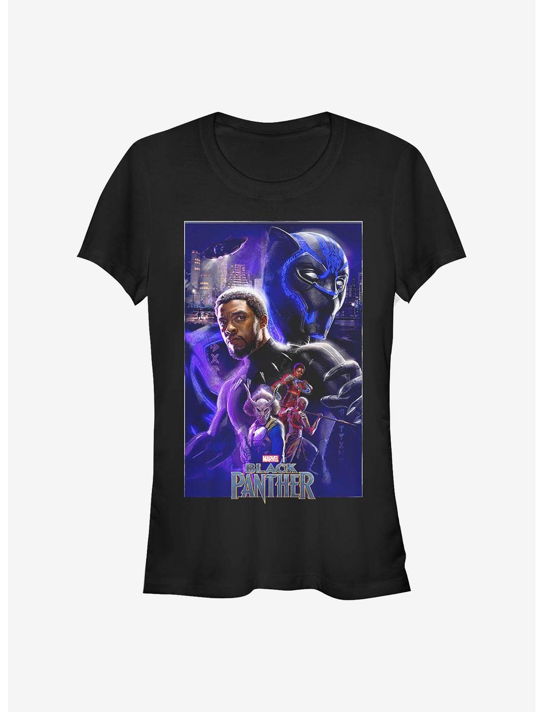 Marvel Black Panther Panther Poster Girls T-Shirt, BLACK, hi-res