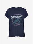 Marvel Black Panther Teachers Are Super Heroes Girls T-Shirt, NAVY, hi-res