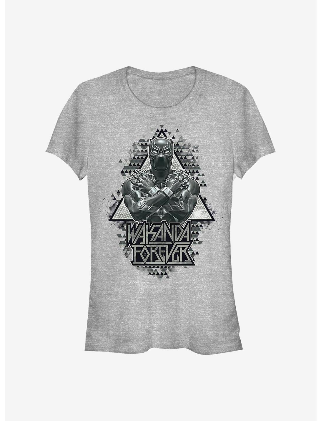 Marvel Black Panther Panther Triangles Girls T-Shirt, ATH HTR, hi-res