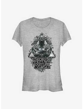 Marvel Black Panther Panther Triangles Girls T-Shirt, ATH HTR, hi-res