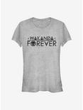 Marvel Black Panther Wakanda Forever Text Girls T-Shirt, ATH HTR, hi-res