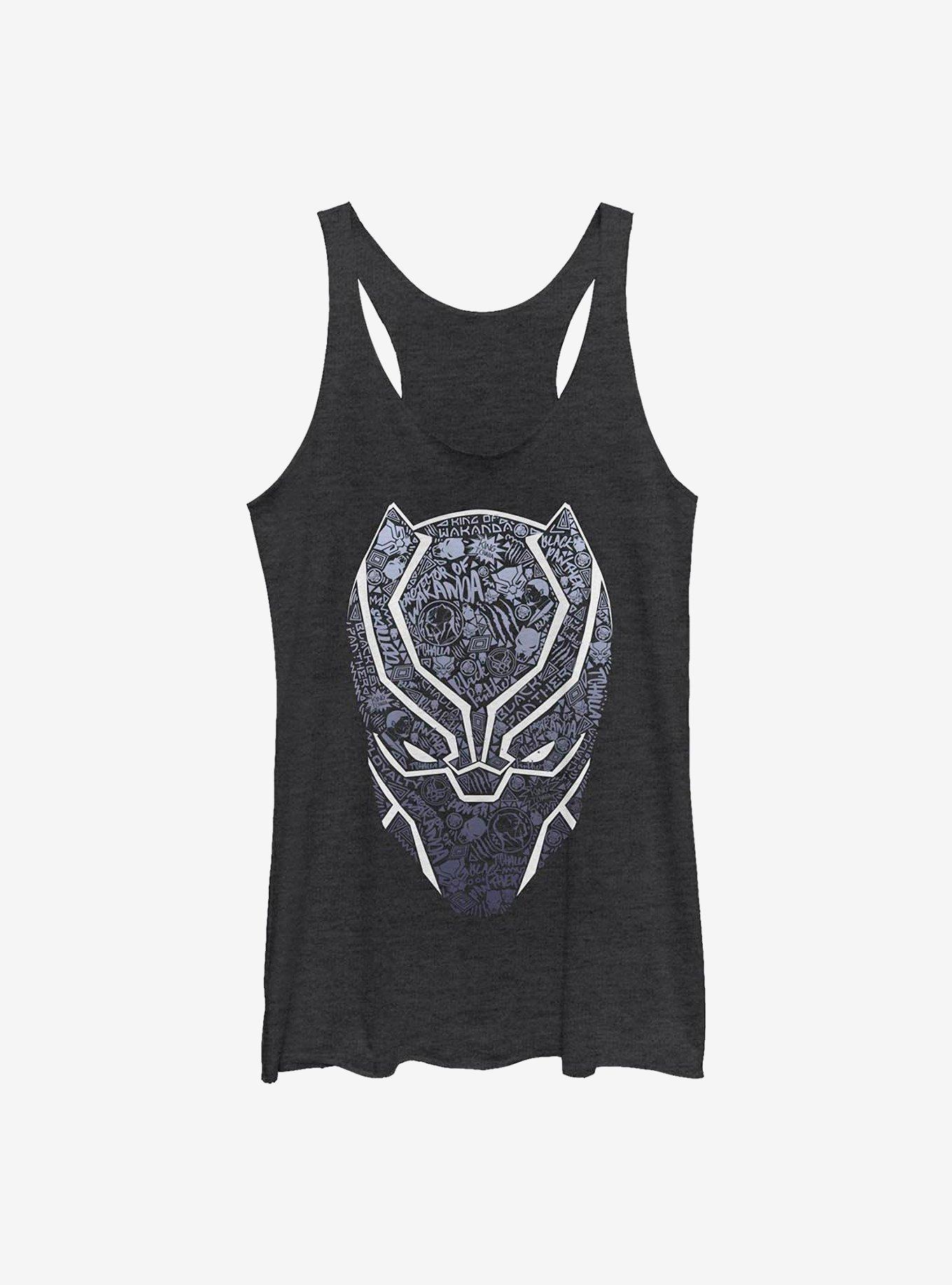 Marvel Black Panther Mask Fill Girls Tank