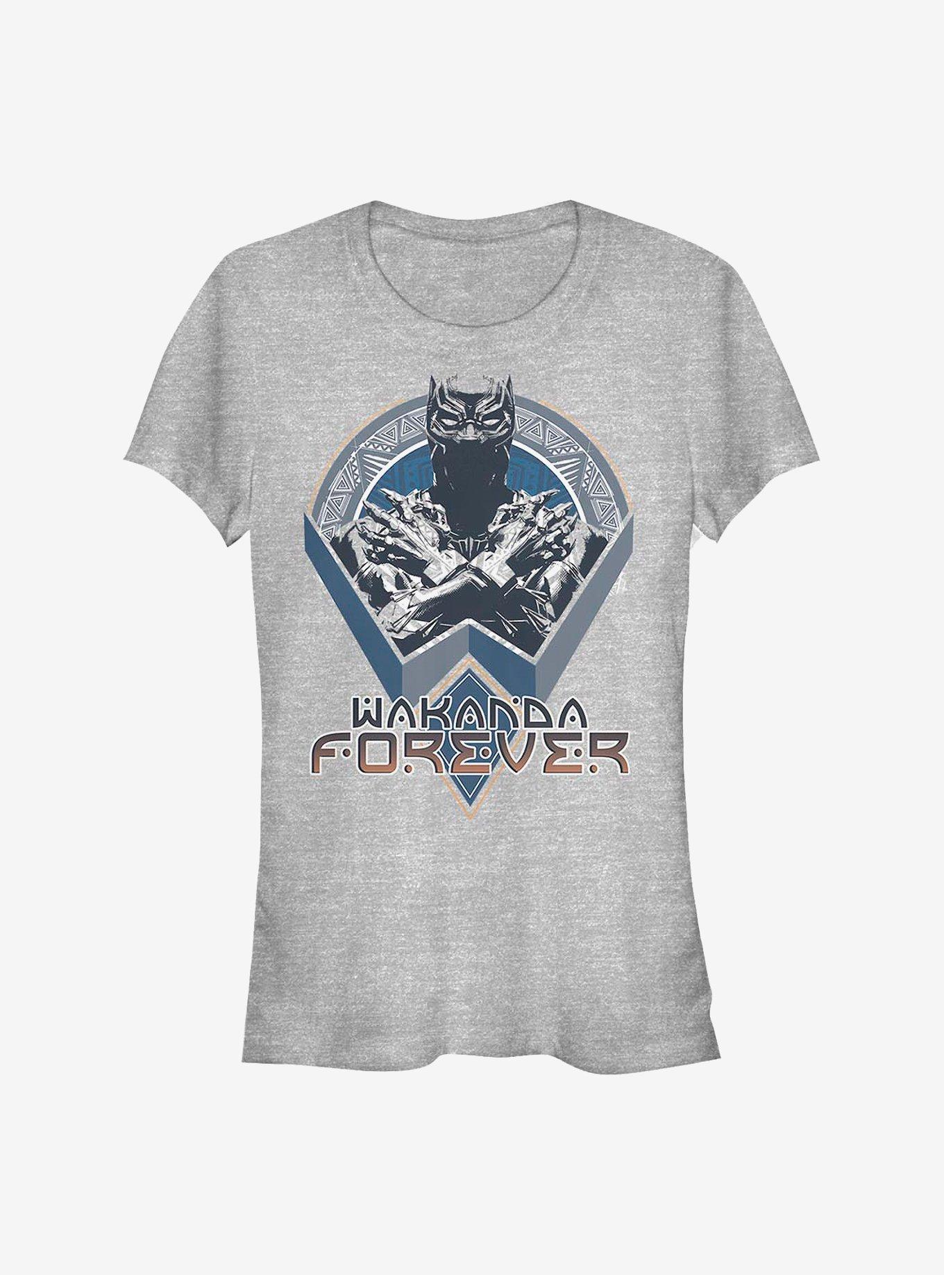 Marvel Black Panther Wakanda Shield Girls T-Shirt, ATH HTR, hi-res