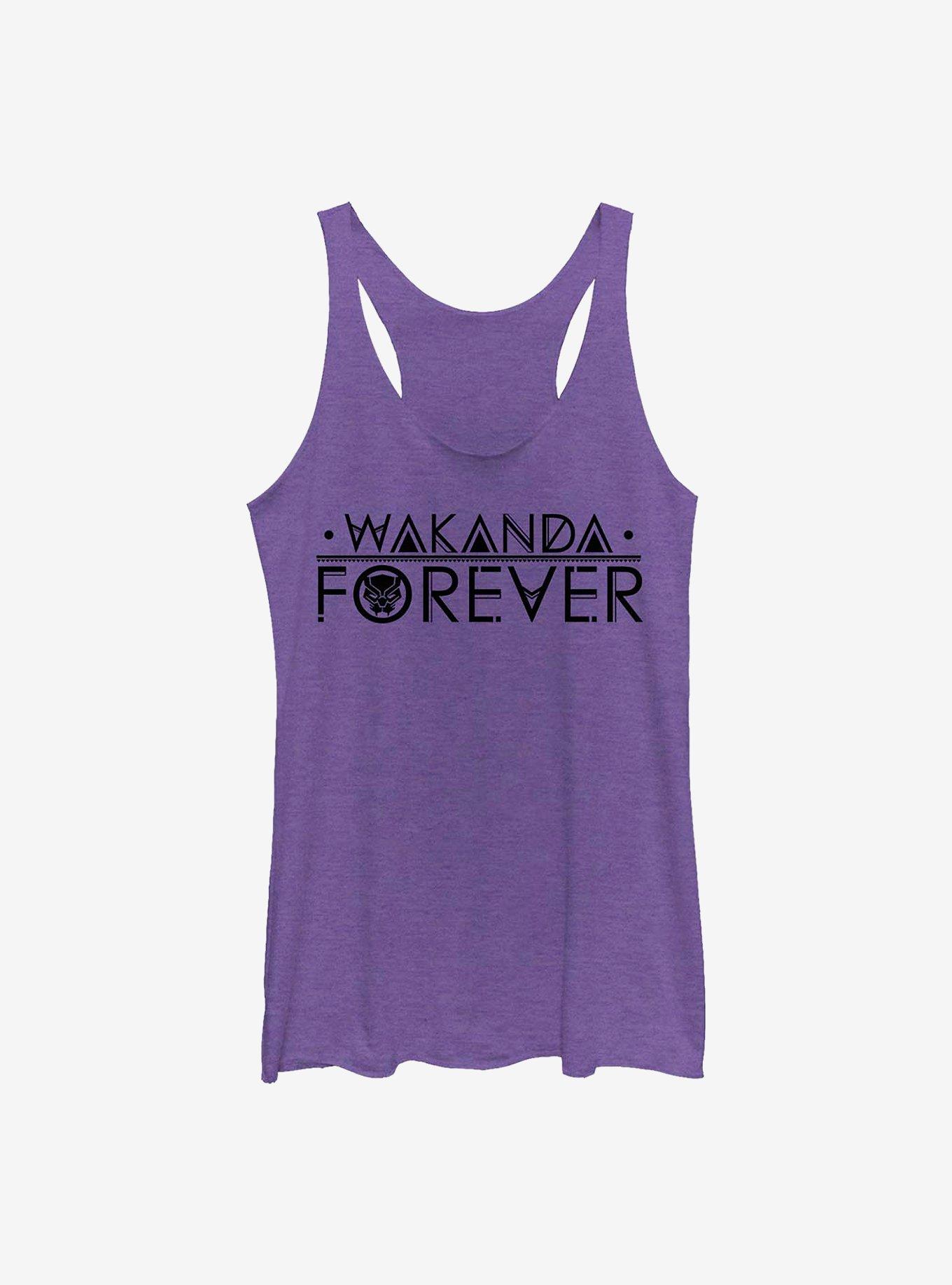 Marvel Black Panther Wakanda Forever Text Girls Tank, , hi-res