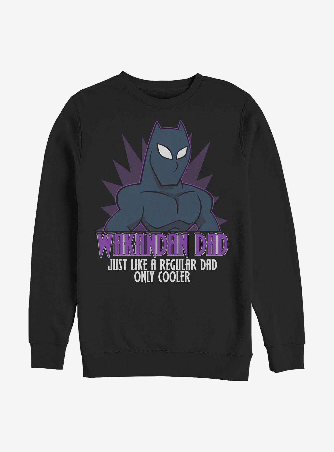 Marvel Black Panther Wakandan Dad Crew Sweatshirt, BLACK, hi-res