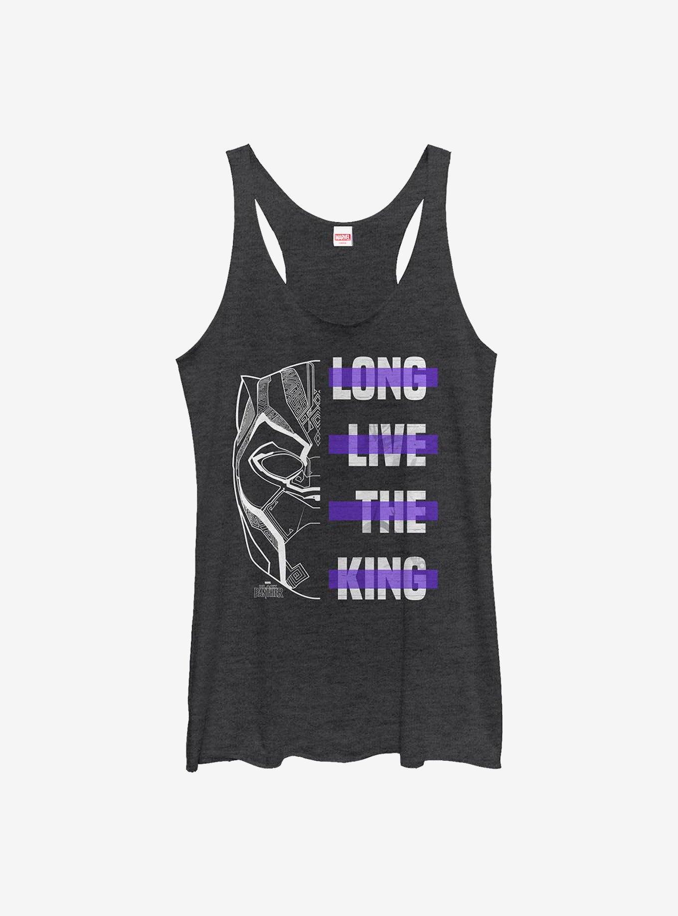 Marvel Black Panther King Girls Tank, BLK HTR, hi-res