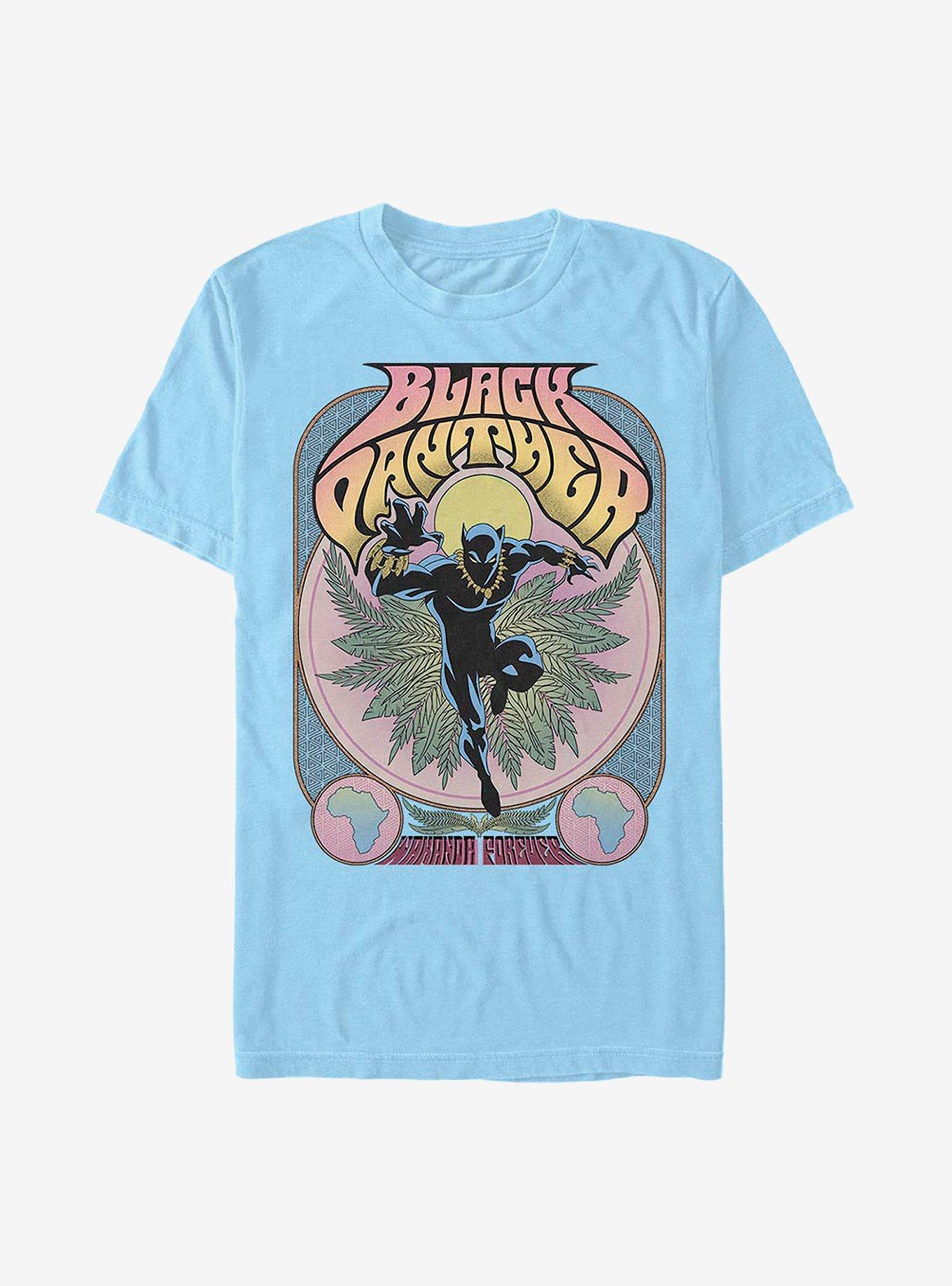 Marvel Black Panther Groovy T-Shirt, LT BLUE, hi-res