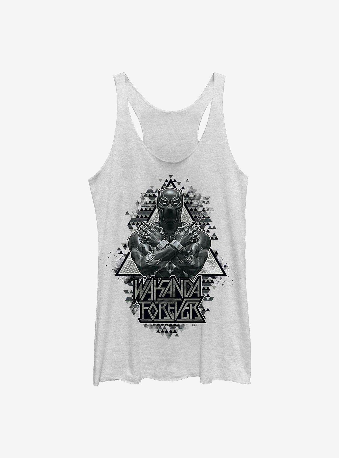 Marvel Black Panther Panther Triangles Girls Tank, WHITE HTR, hi-res