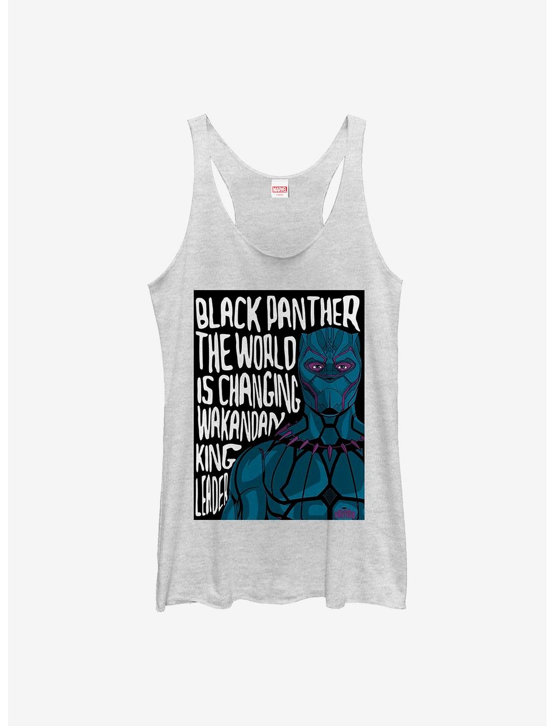 Marvel Black Panther The World Is Changing Girls Tank, WHITE HTR, hi-res