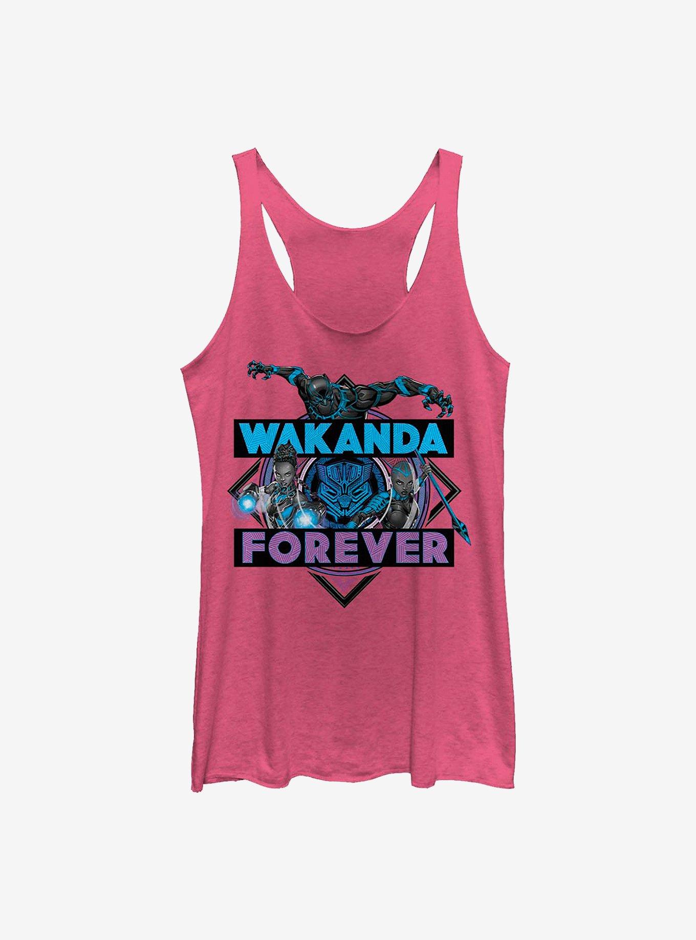 Marvel Black Panther Wakanda Crosshatch Girls Tank, PINK HTR, hi-res