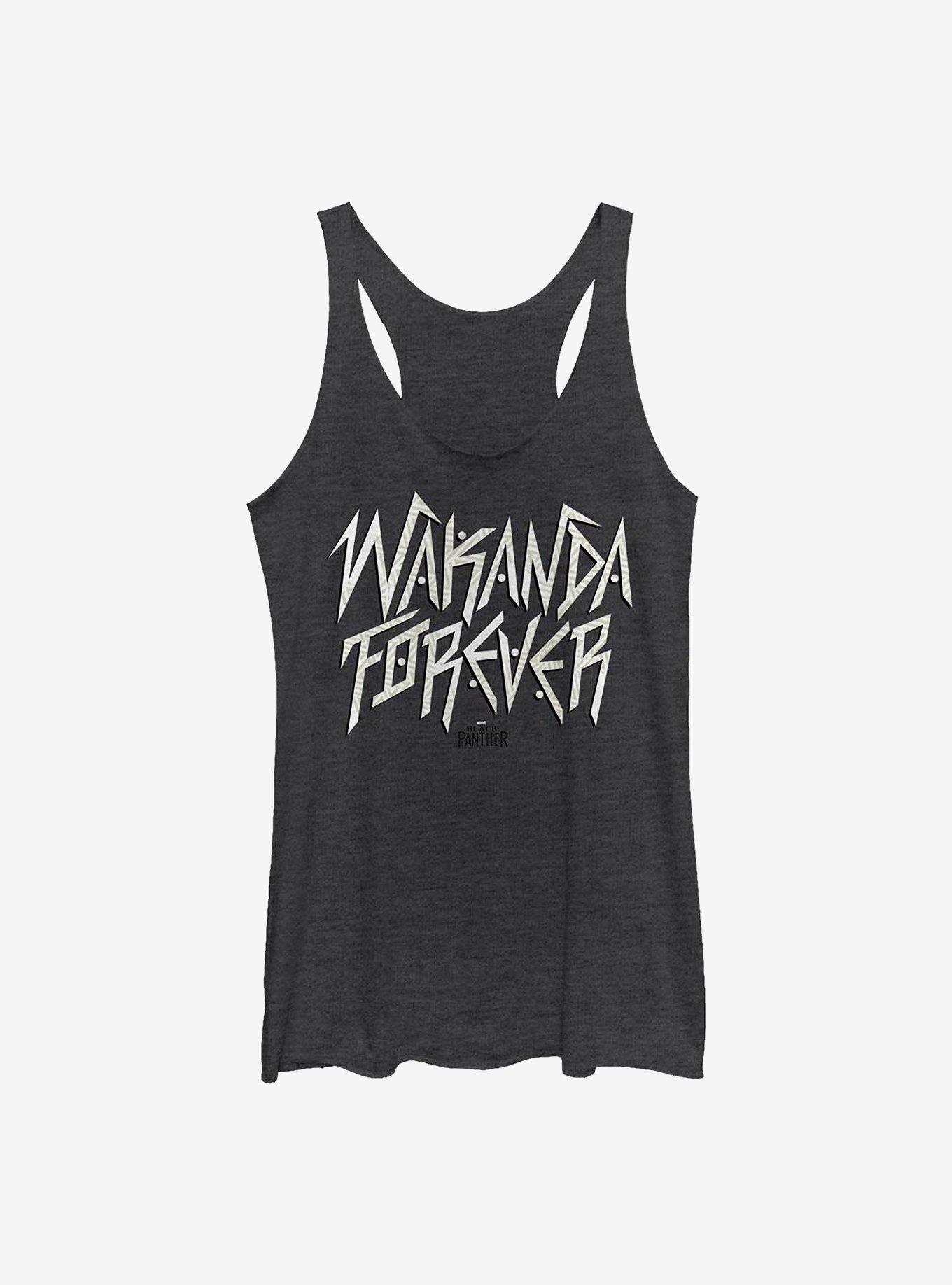 Marvel Black Panther Wakanda Forever Girls Tank, BLK HTR, hi-res