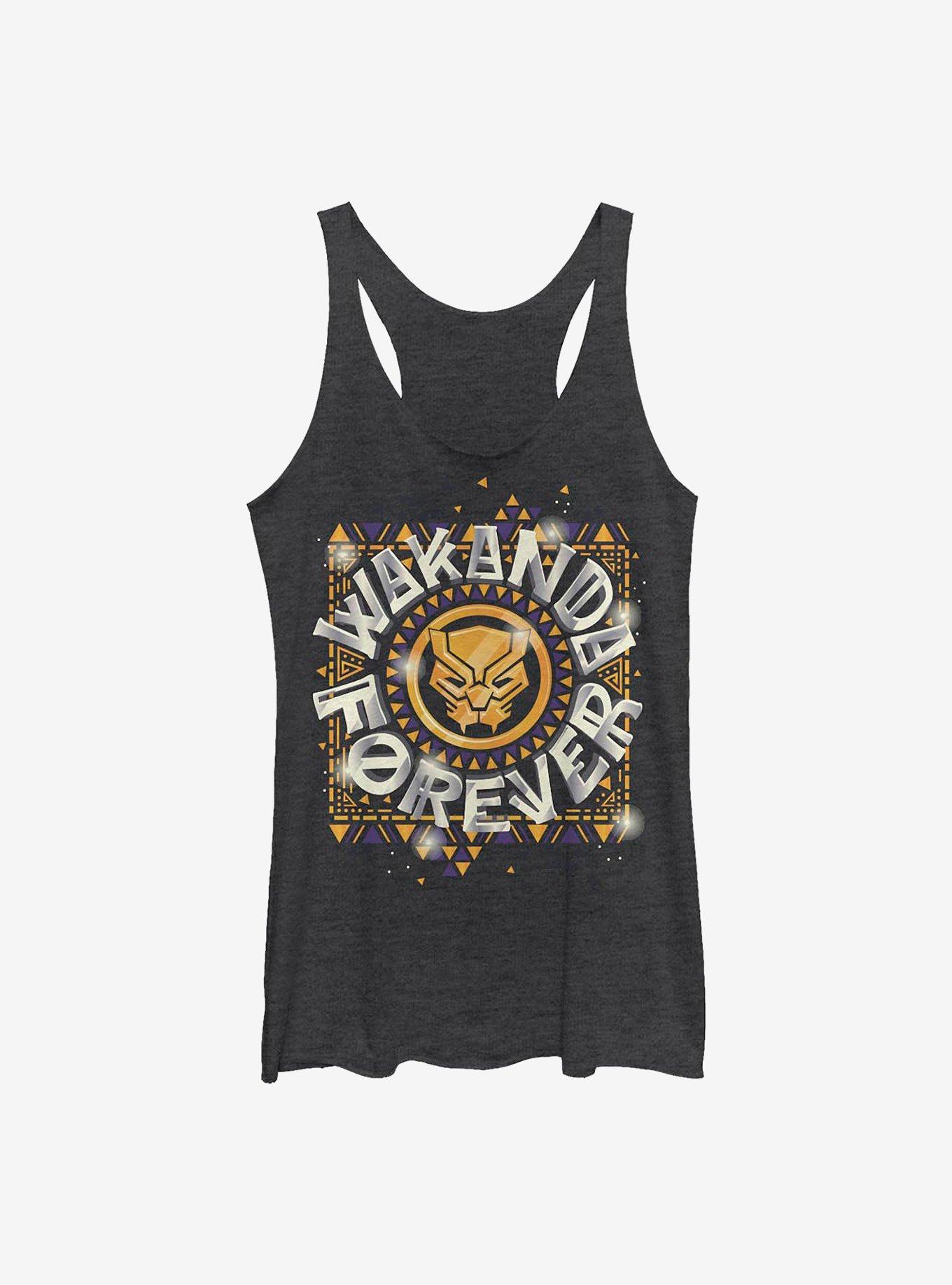 Marvel Black Panther Wakanda Sparkle Girls Tank, BLK HTR, hi-res