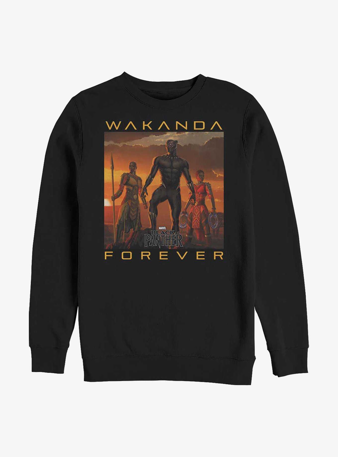Marvel Black Panther Wakanda Forever Crew Sweatshirt, , hi-res