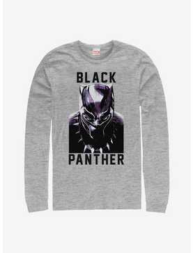 Marvel Black Panther Intimidation Long-Sleeve T-Shirt, ATH HTR, hi-res