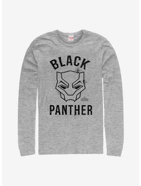 Marvel Black Panther Outline Long-Sleeve T-Shirt, ATH HTR, hi-res