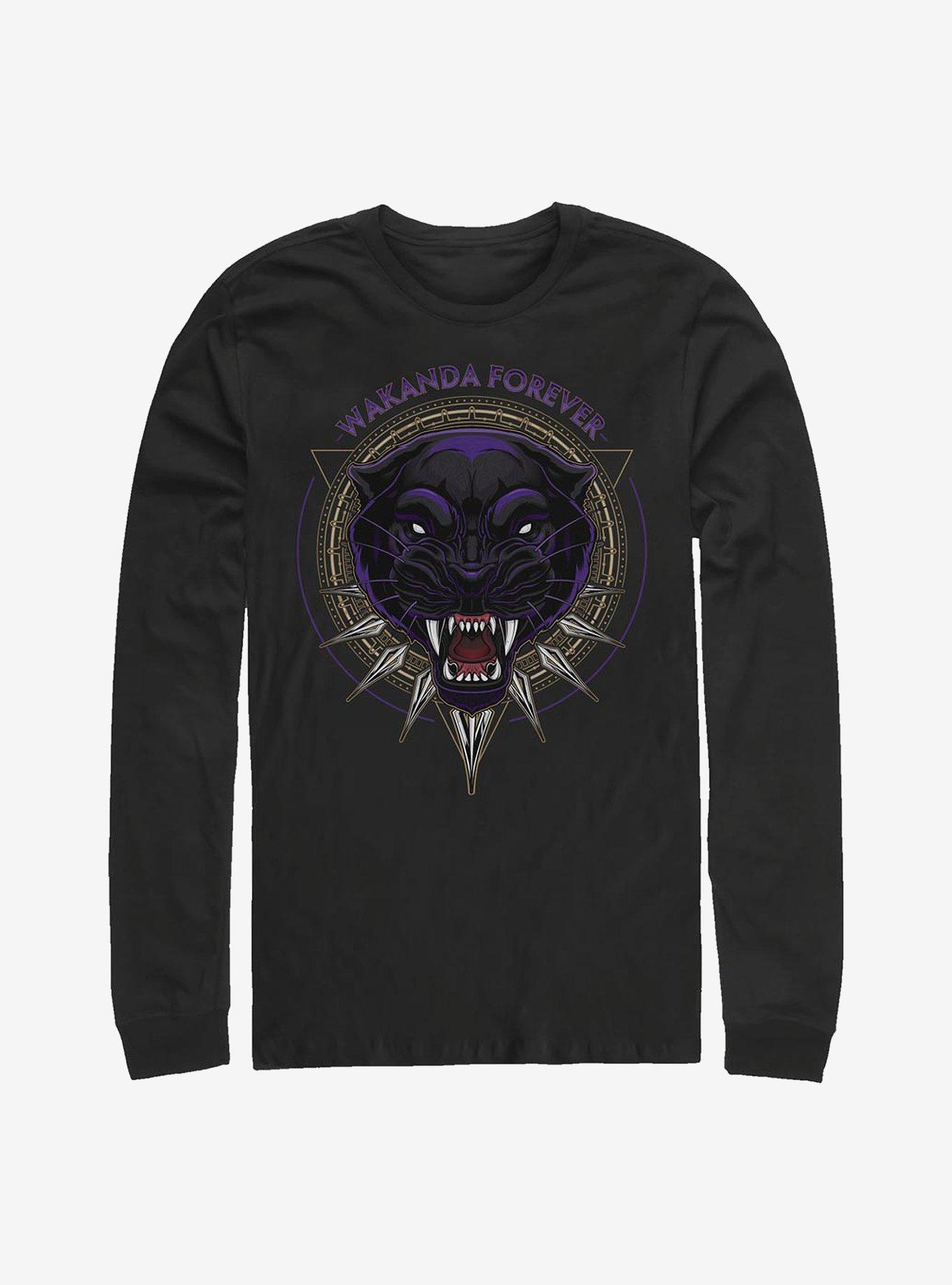 Marvel Black Panther Fearless Long-Sleeve T-Shirt, BLACK, hi-res