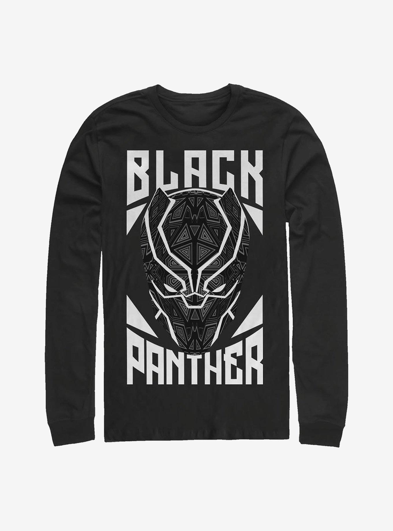 Marvel Black Panther Panther Stamp Long-Sleeve T-Shirt, BLACK, hi-res