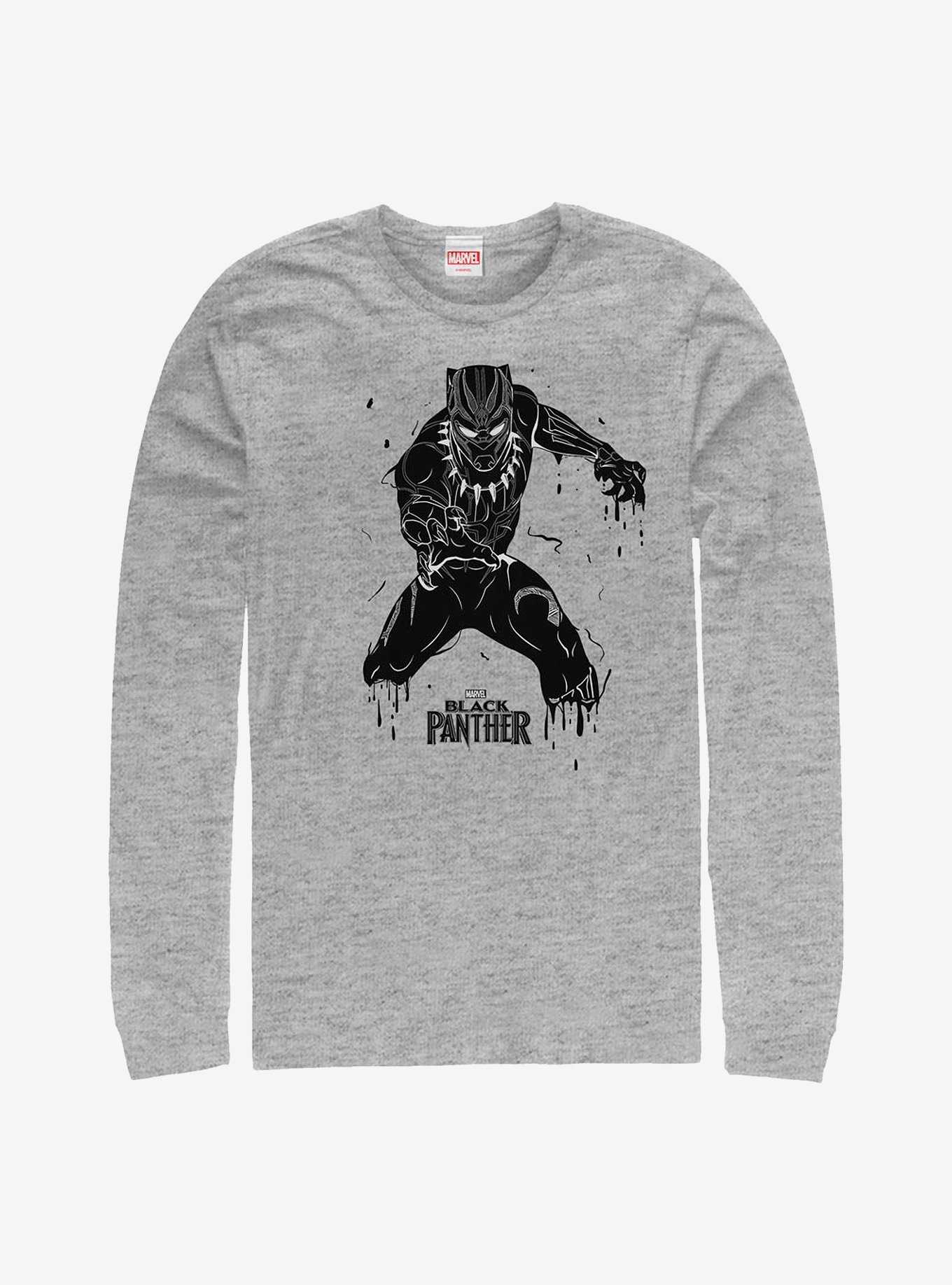 Marvel Black Panther Splattered Paint Long-Sleeve T-Shirt, , hi-res