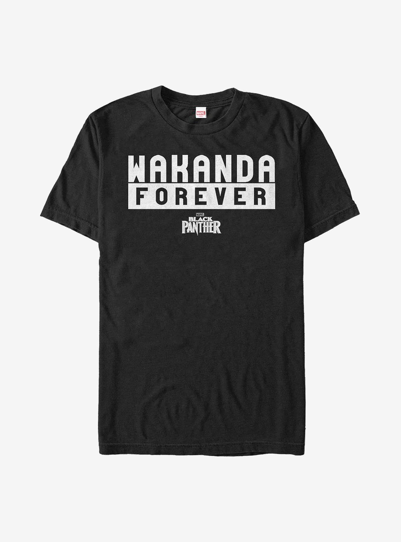 Marvel Black Panther Wakanda ForEver Mens T-Shirt, BLACK, hi-res