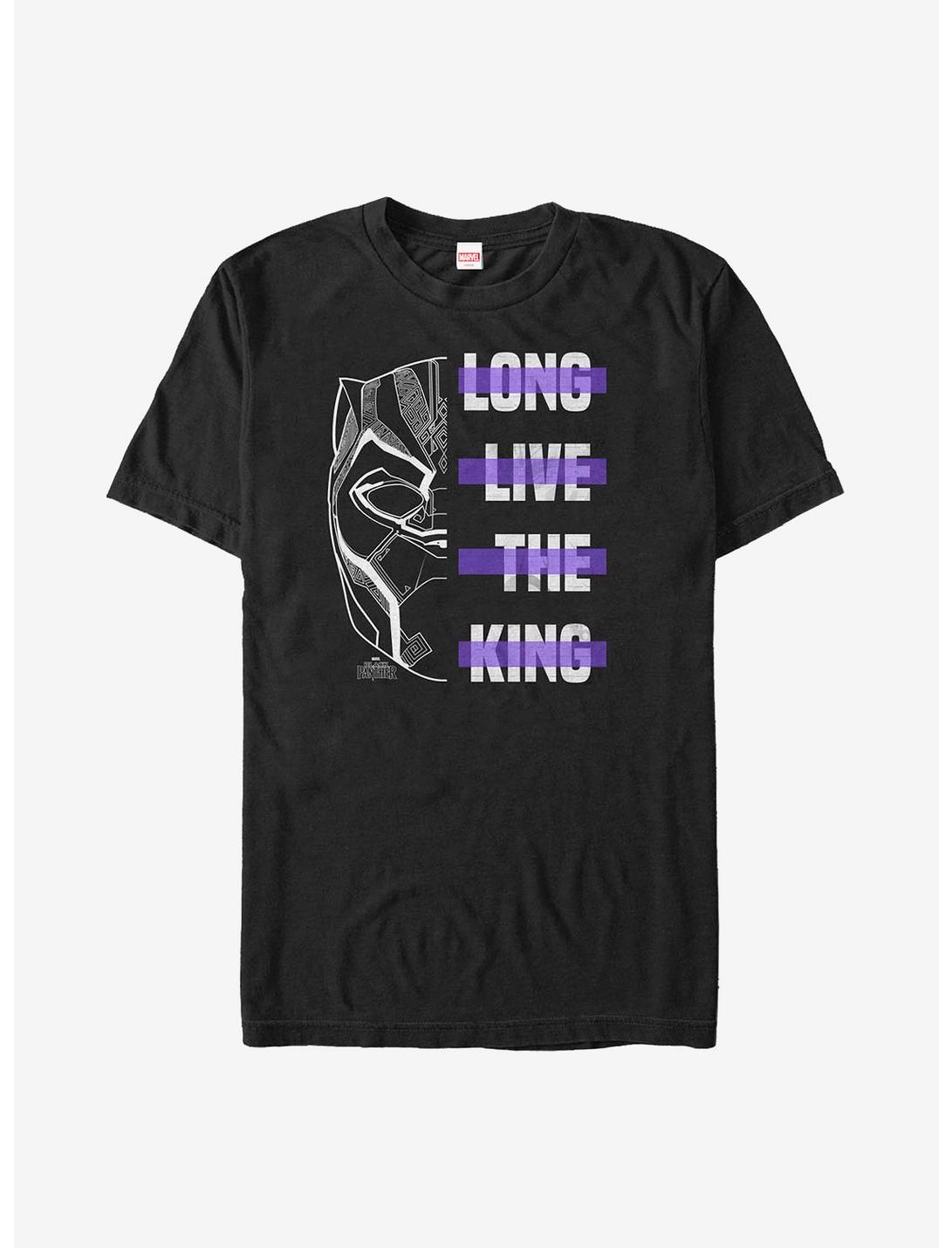 Marvel Black Panther Long Live the King Mens T-Shirt, BLACK, hi-res