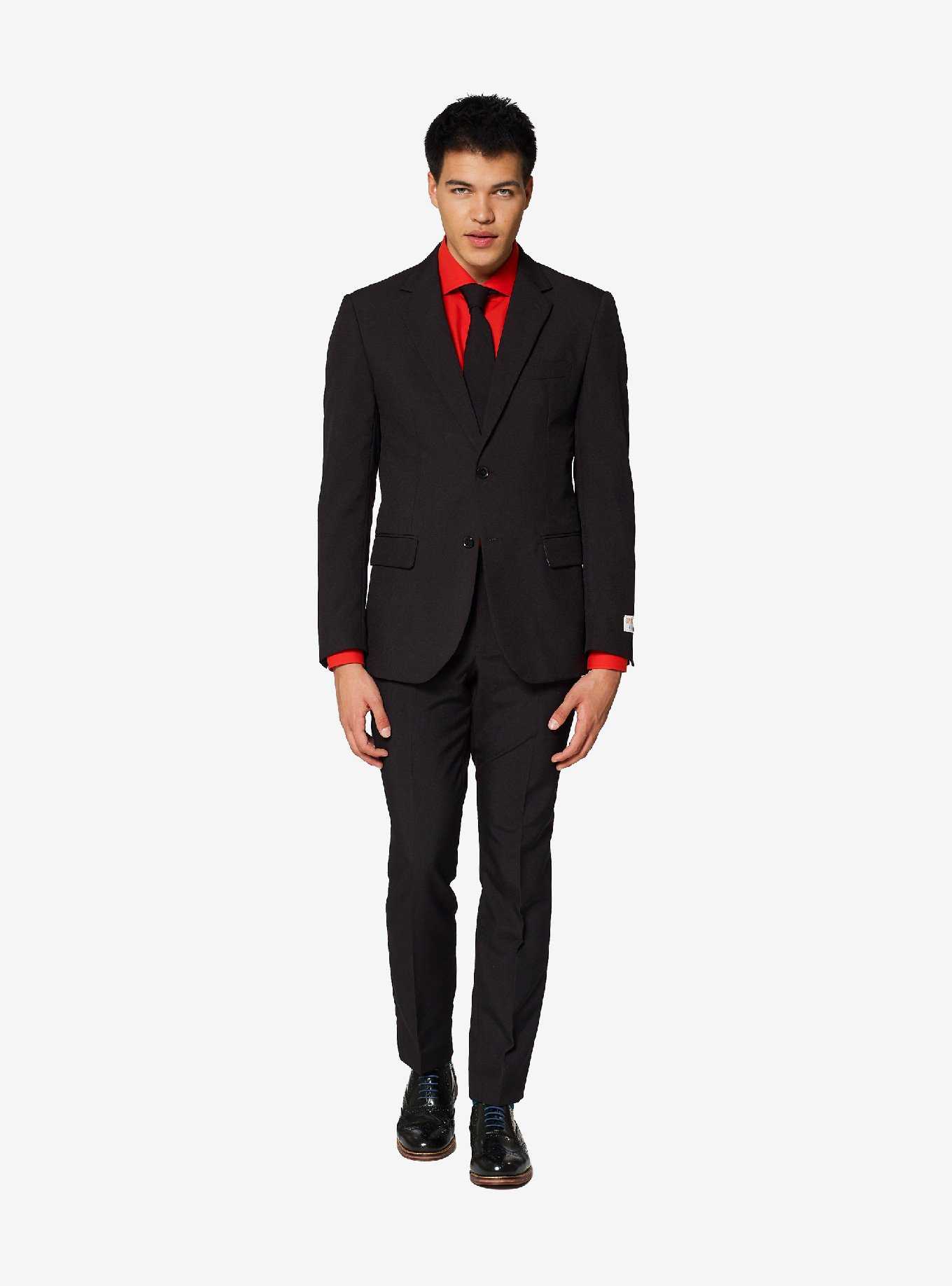 Opposuits Men's Black Knight Solid Color Suit, , hi-res