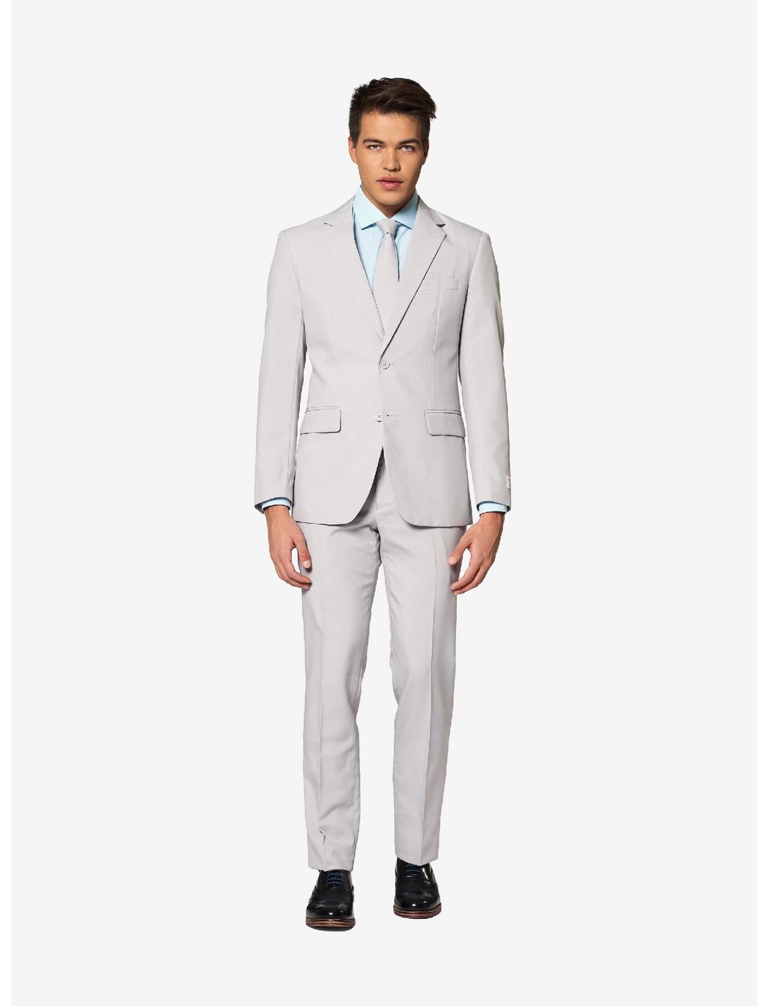 Opposuits Men's Groovy Grey Solid Color Suit, GREY, hi-res