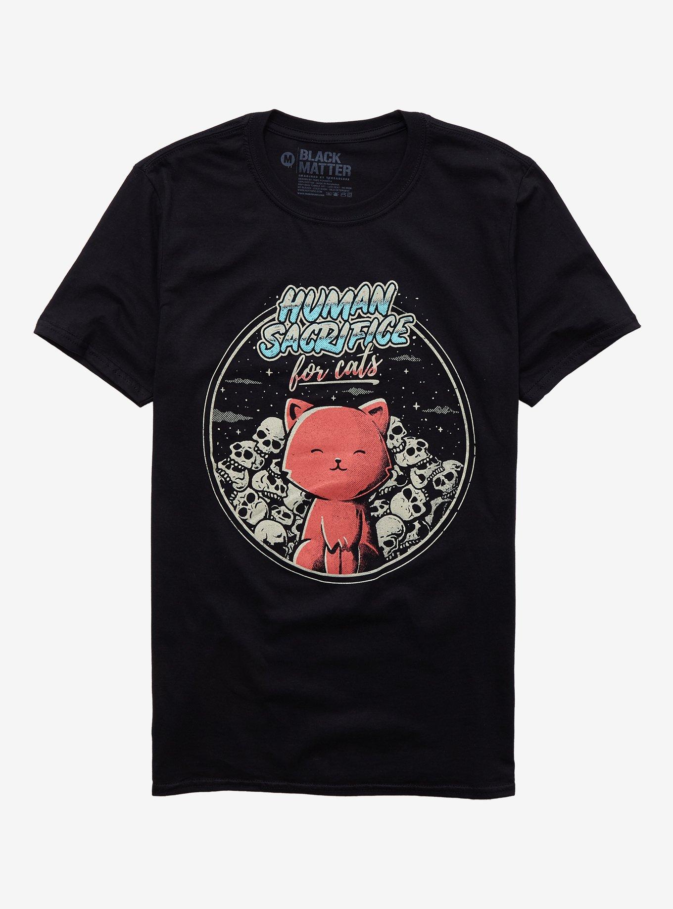Human Sacrifice For Cats T-Shirt By Tobe Fonseca, RED, hi-res