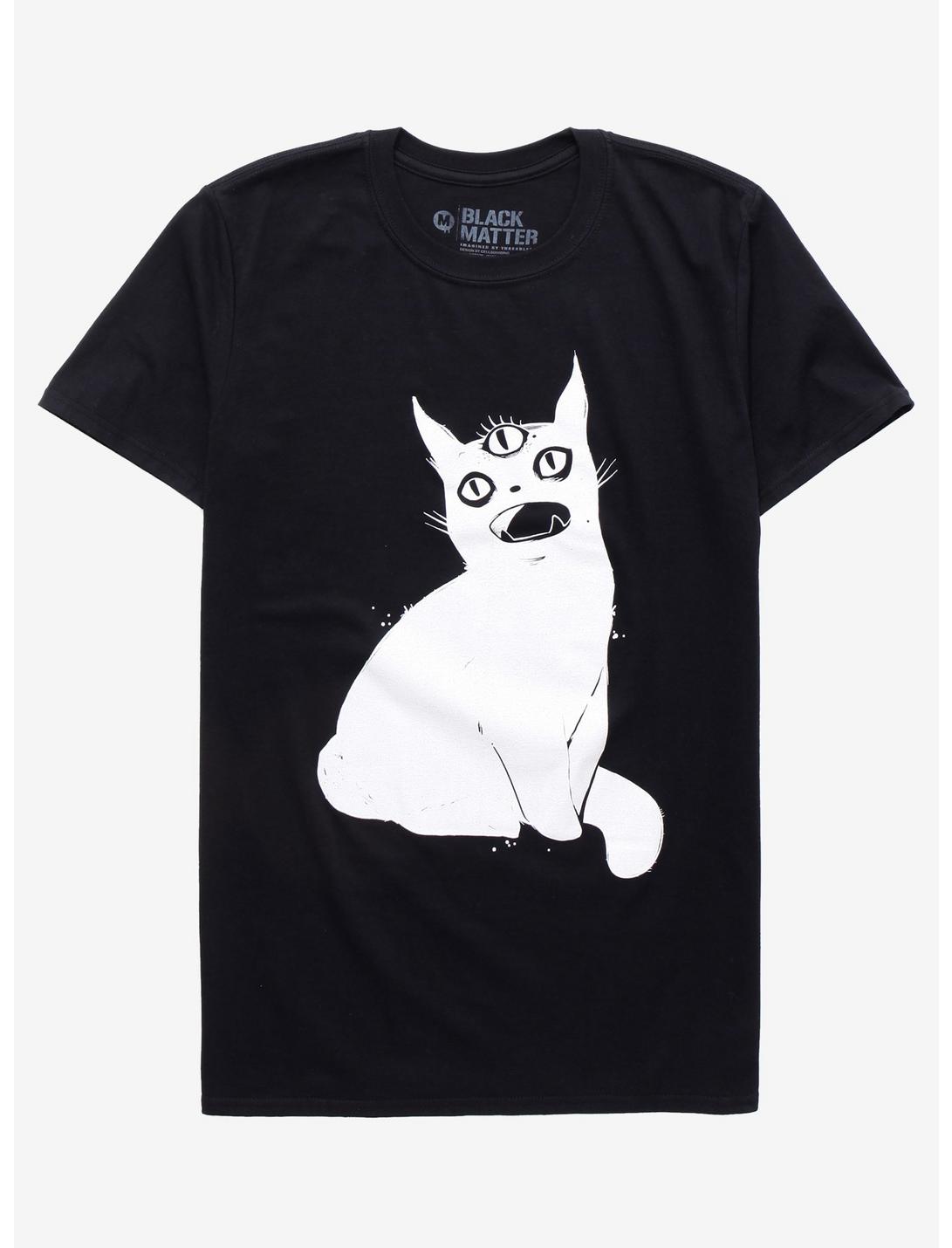 Third Eye Cat T-Shirt By CellsDividing, WHITE, hi-res